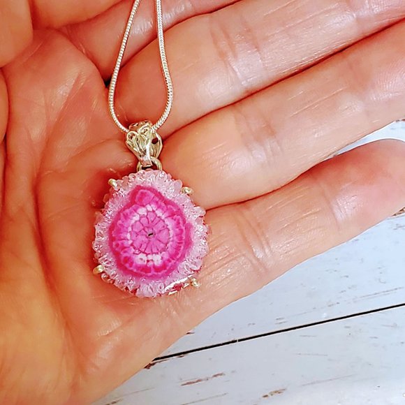 Pink Solar Quartz Necklace - Picture 3 of 6